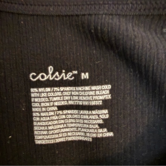 Colsie Black Ribbed Top - Picture 3 of 4